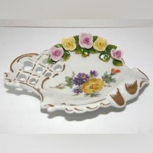 Vintage Dresden Serving or Trinket Dish